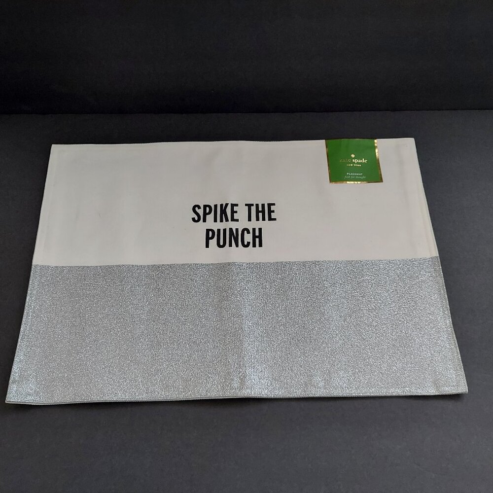 Single Kate Spade NY Food for Thought Placemat w/Glitter (13x19) Spike the Punch